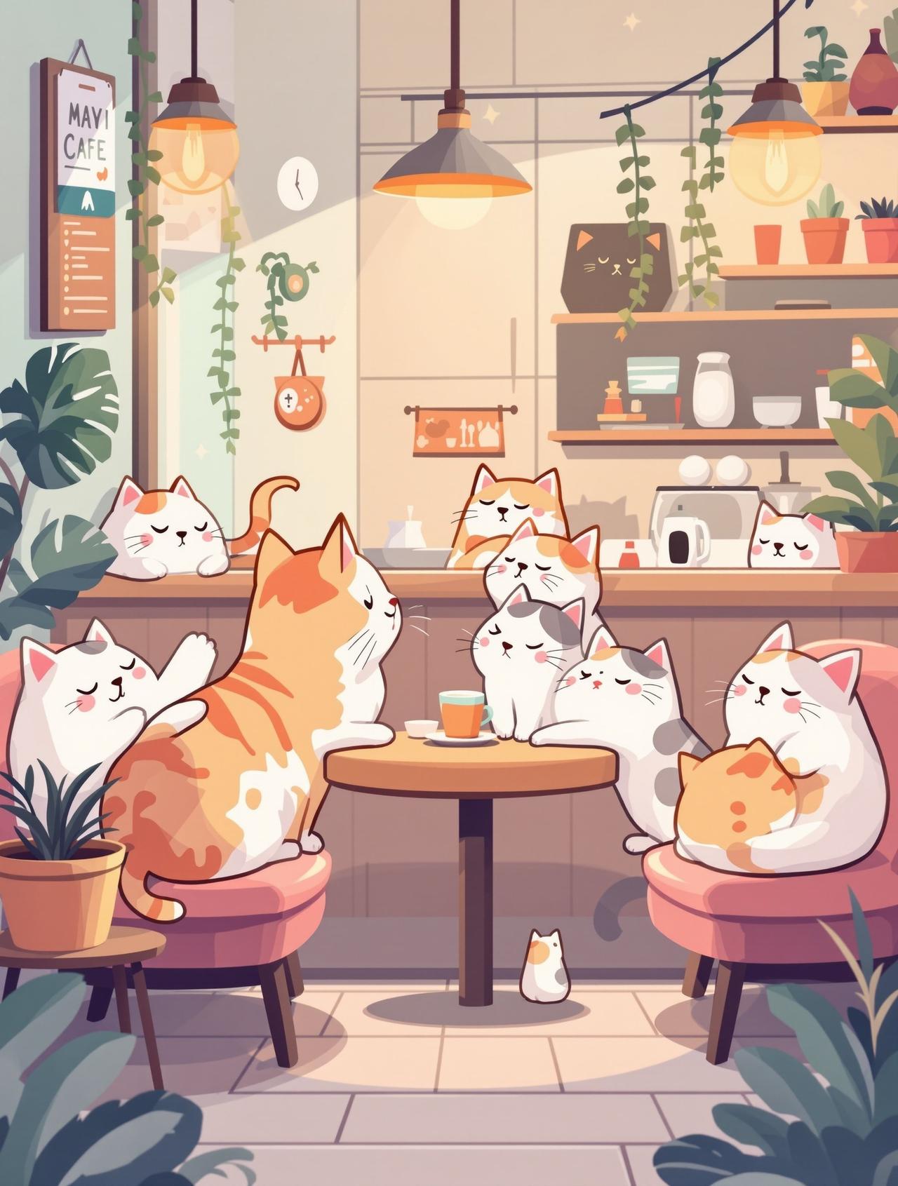 红果首页 猫咪咖啡馆的午后 - 治愈日常动漫短剧